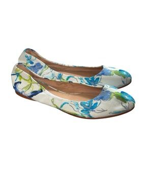Brooks Brothers Floral Canvas Ballet Flats Size 8